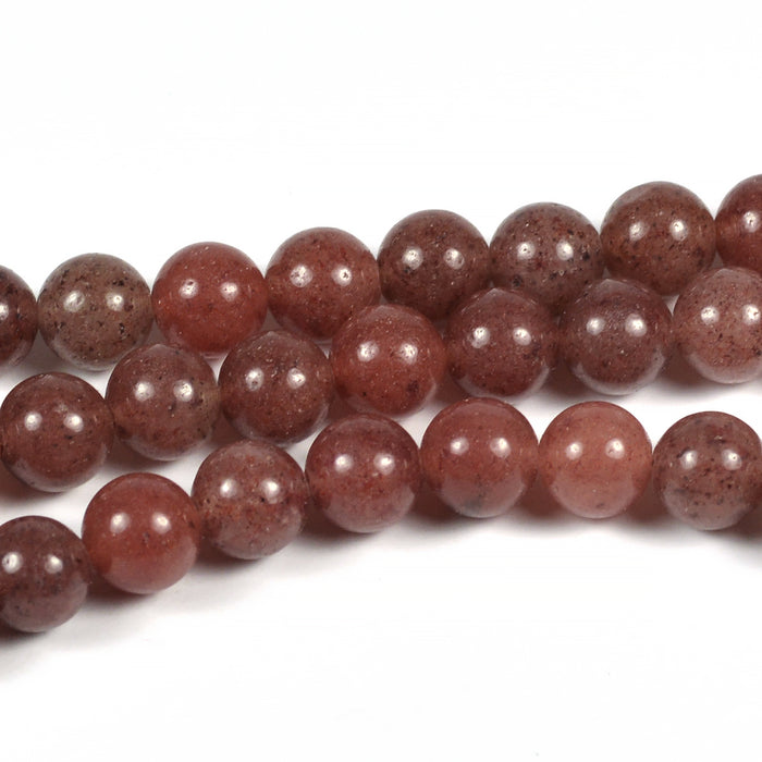 Aventurine beads, brown, 6mm