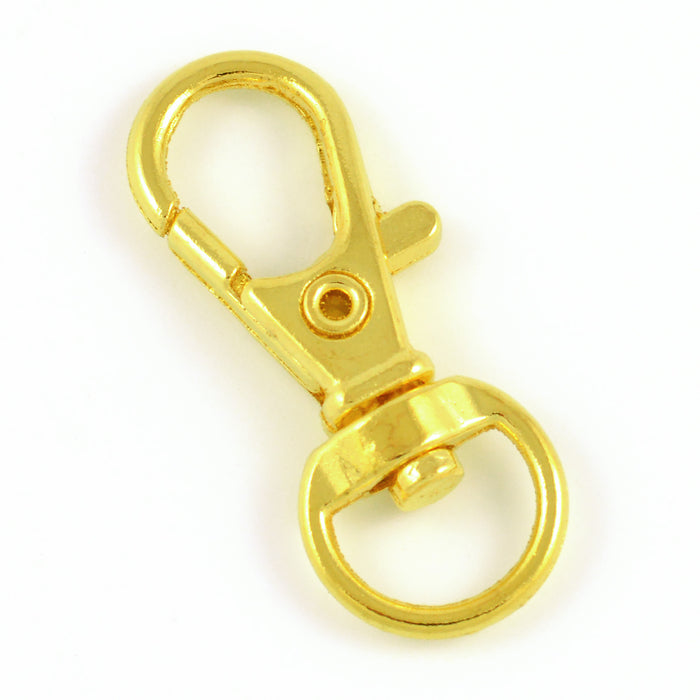 Hake för nyckelringar, guld, 35mm, 5st