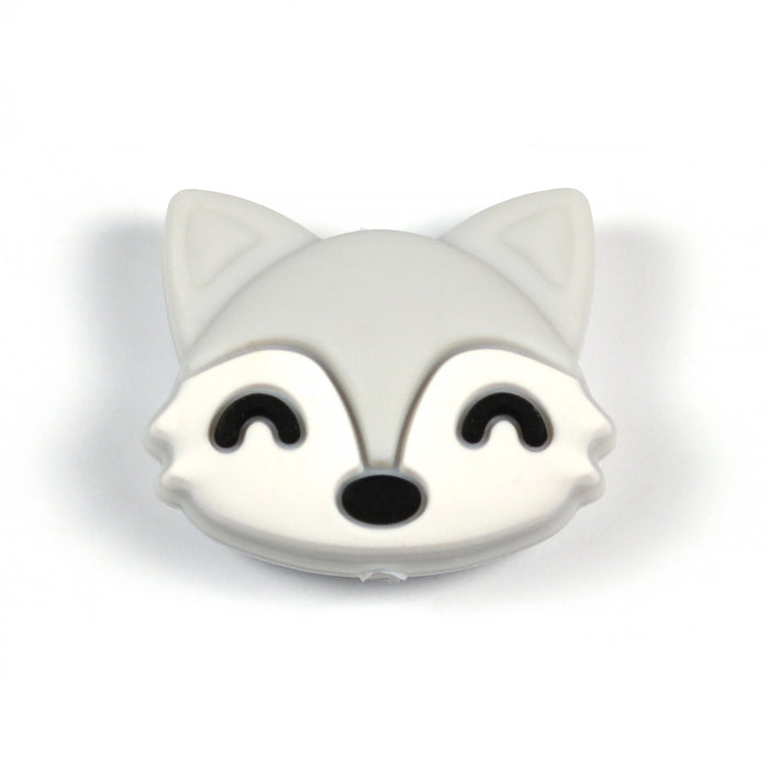 Motive bead in silicone, fox head
