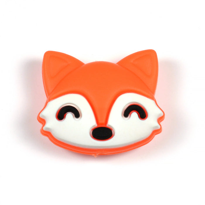 Motive bead in silicone, fox head