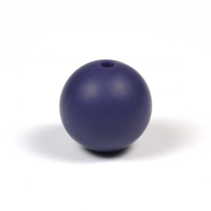 Silicone beads, blue purple, 15mm