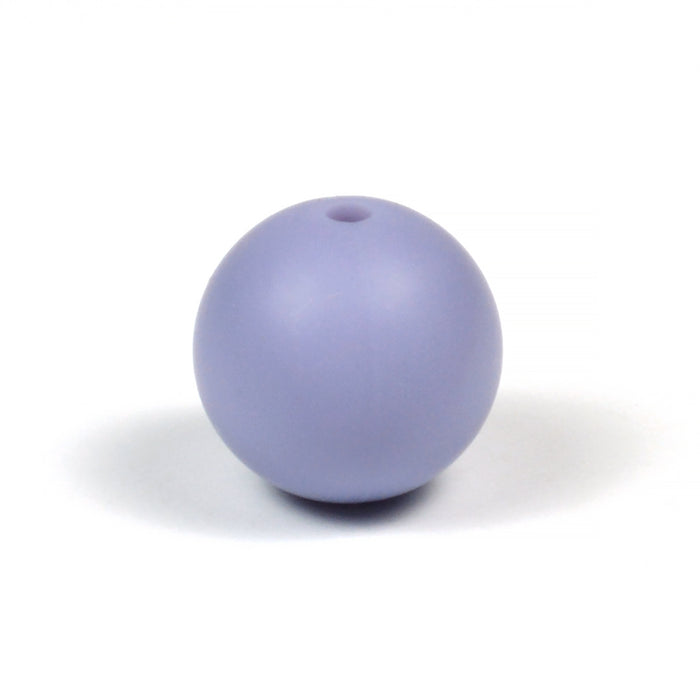 Silicone beads, dove blue, 15mm