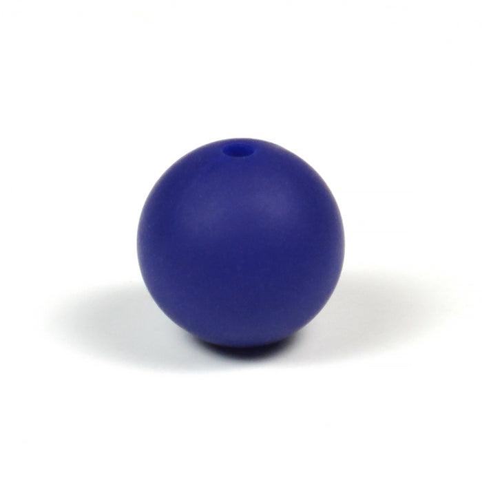 Silikonperler, midnattsblå, 15 mm