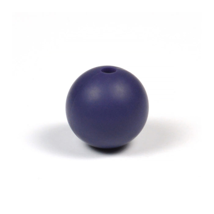 Silicone beads, blue purple, 12mm