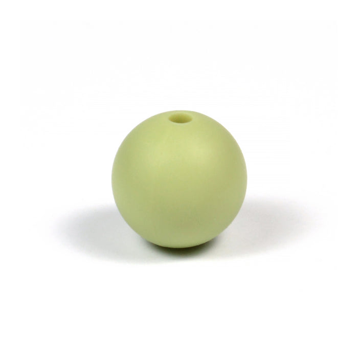 Silicone beads, pistachio green, 12mm