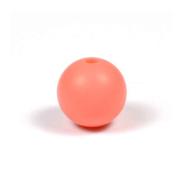 Silicone beads, salmon, 12mm