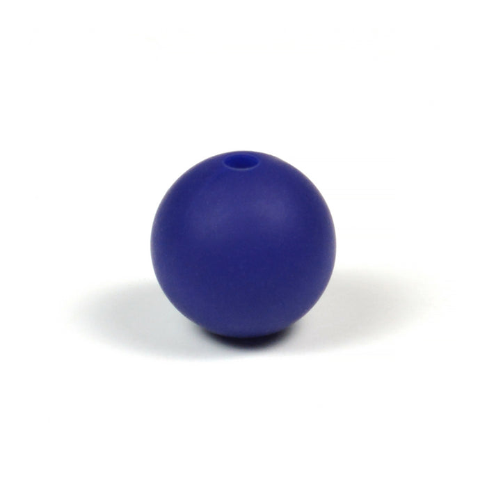 Silikonperler, midnattsblå, 12 mm