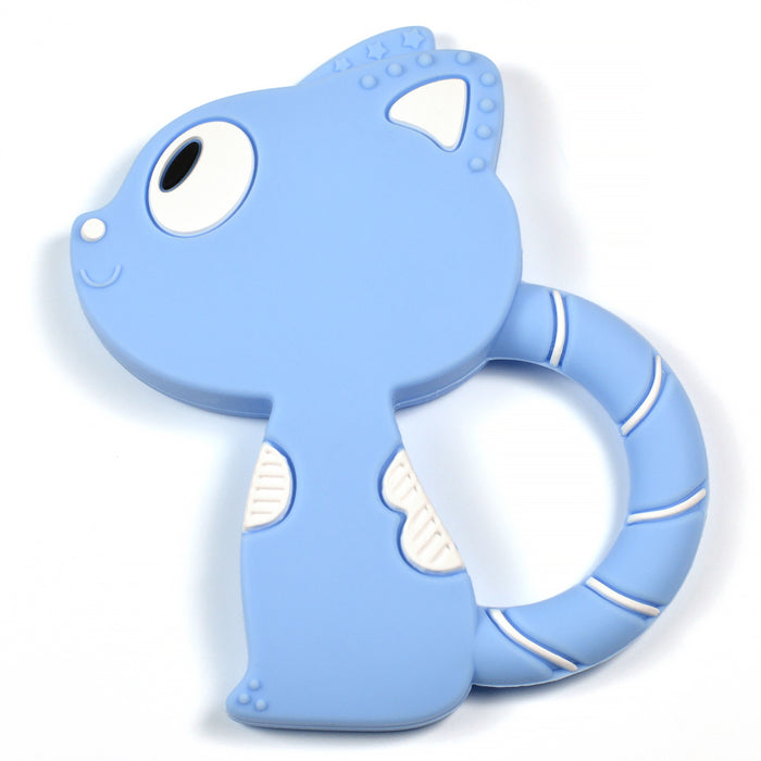 Silicone teether, nosy cat