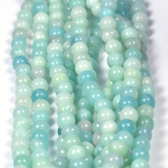 Amazonite beads, light turquoise, 6mm