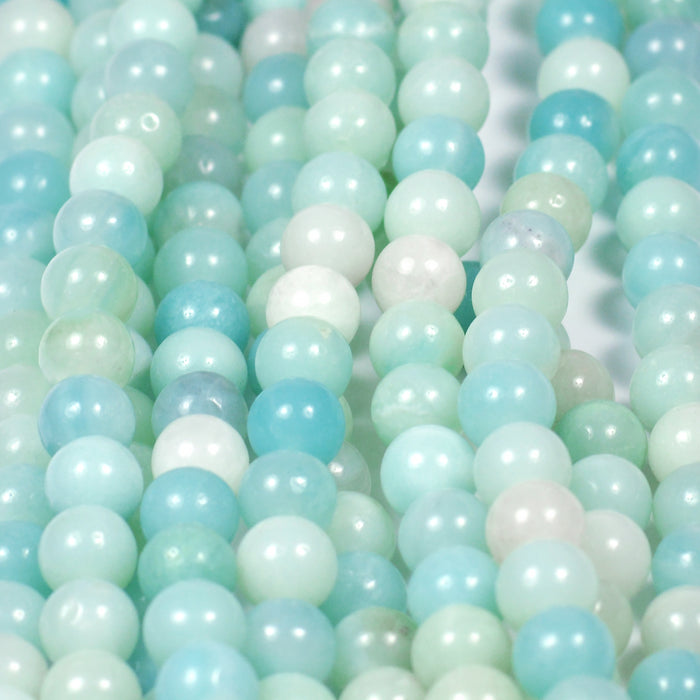 Amazonit pärlor, ljusblå, 6mm