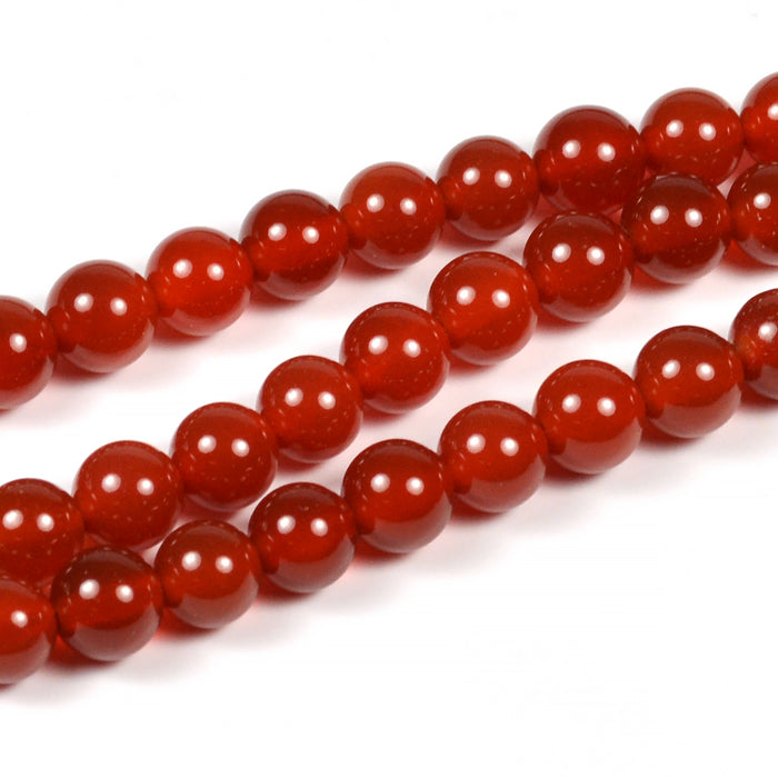 Carnelian beads, 6mm