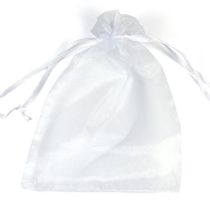 Organza bag, white, 13x17cm