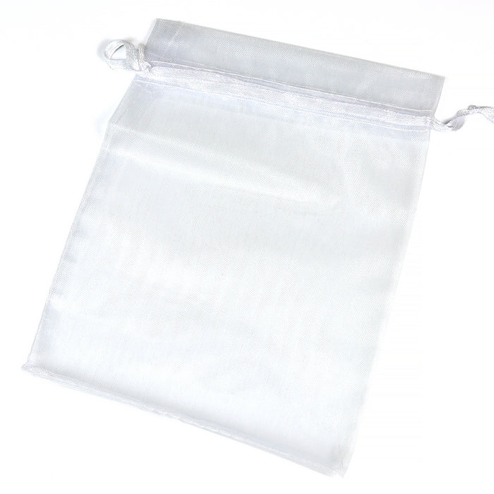 Organza bag, white, 13x17cm