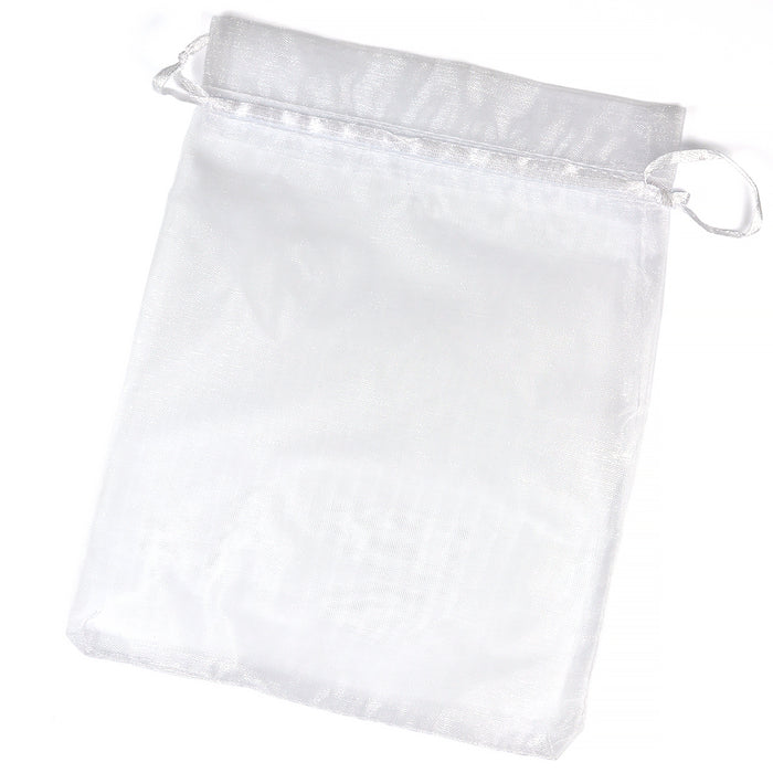 Organza bag, white, 17x22cm