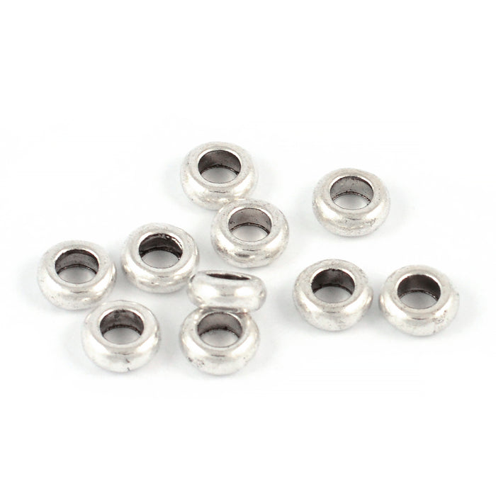 Middle parts, stylish rings, antique silver, 7mm, 20pcs
