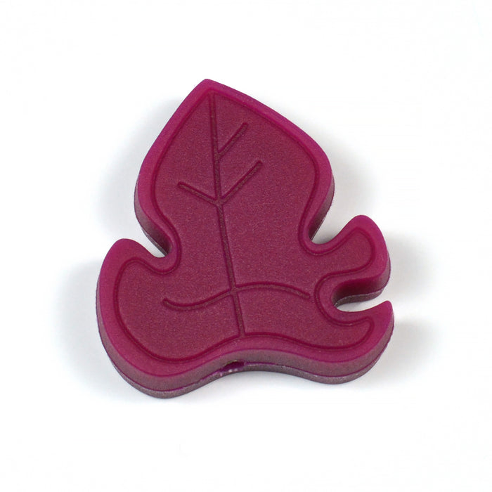 Motive bead in silicone, leaf