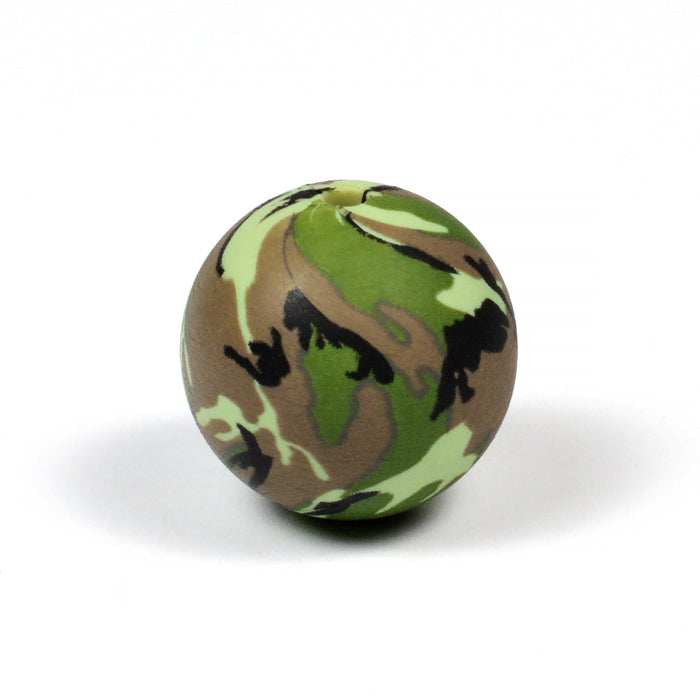 Silikonpärlor, camouflage, 19mm