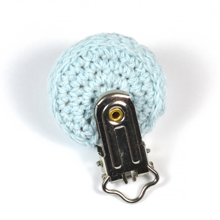 Crochet clip, light blue