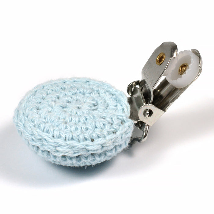 Crochet clip, light blue