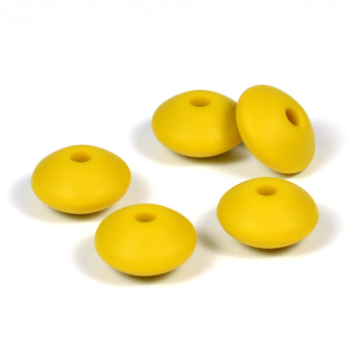 Silicone lenses, mustard yellow, 5 pcs