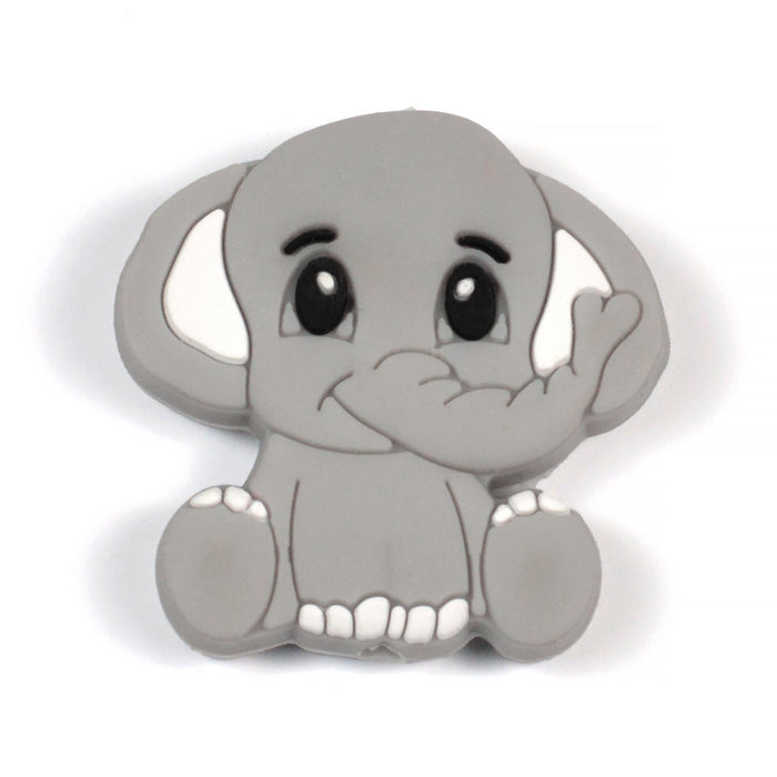 Motivpärla i silikon, elefant