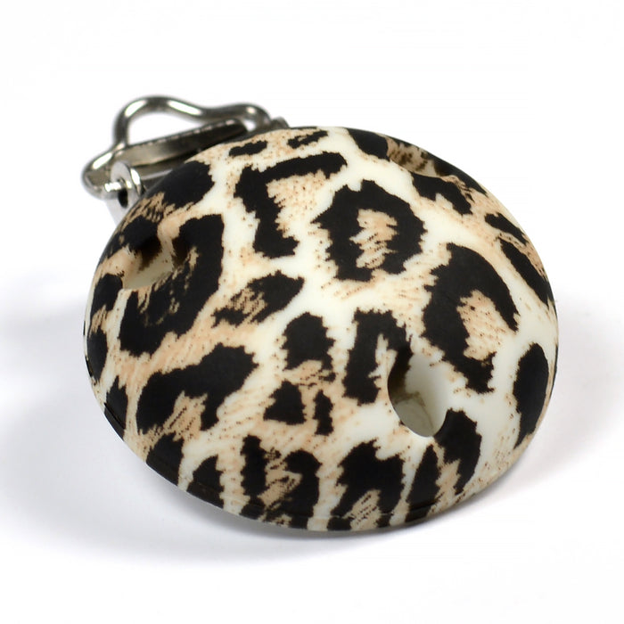Silicone clips, leopard fur