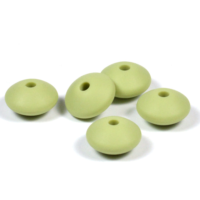 Silicone lenses, pistachio green, 5 pcs