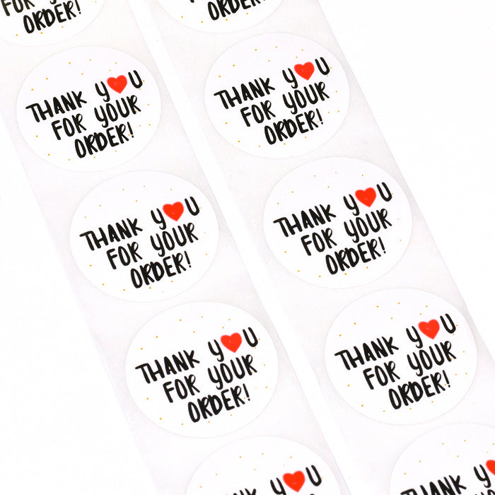 Stickers "Thank you for your order", 25mm