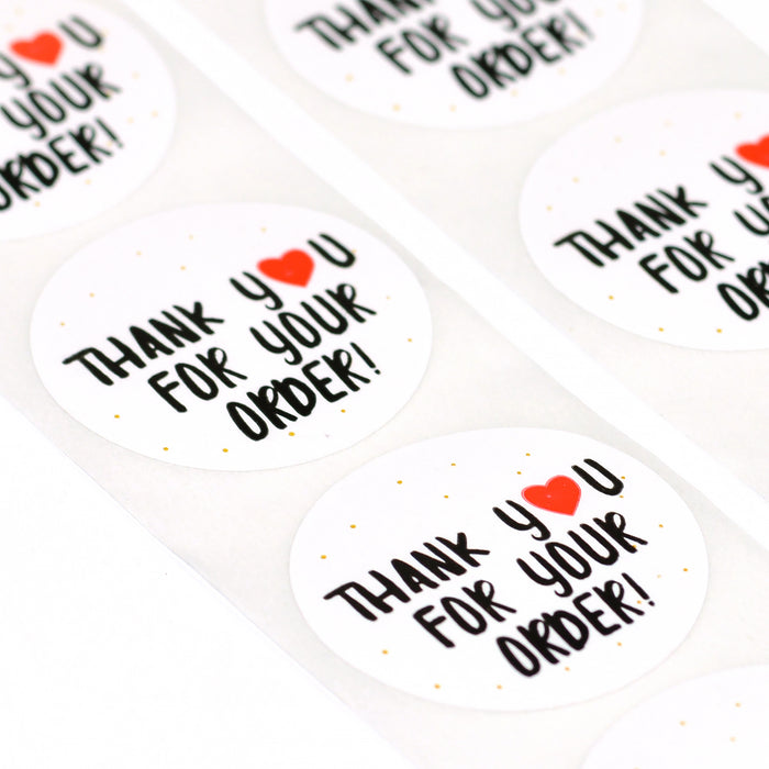 Stickers "Thank you for your order", 25mm