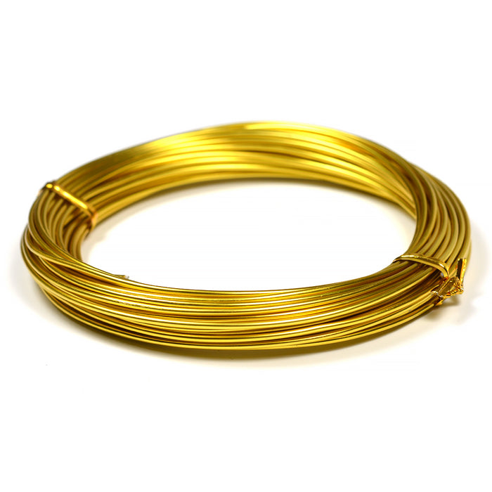Aluminum wire, gold, 1.5mm, 10m