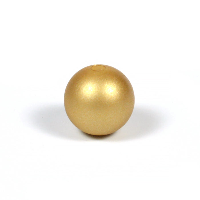 Silicone beads, gold, 12mm