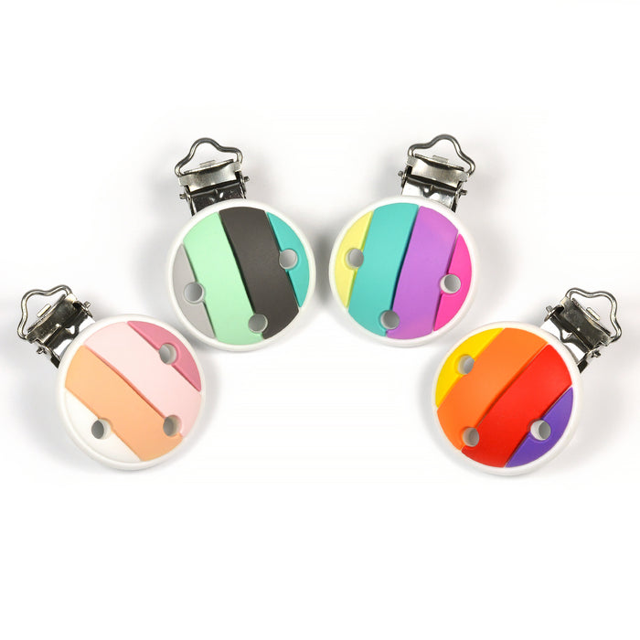 Silicone clip with rainbow