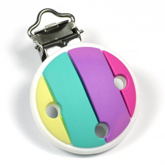 Silicone clip with rainbow
