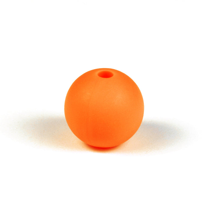 Silikonpärlor, orange, 12mm