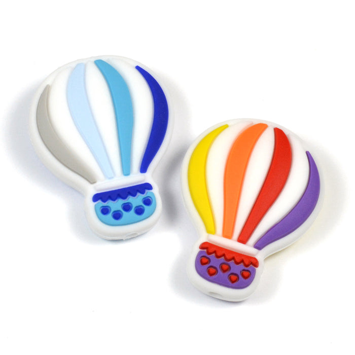Motive bead in silicone, hot air balloon