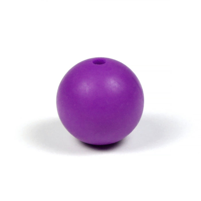 Silicone beads, plum, 15mm