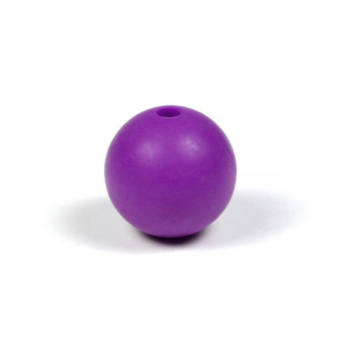 Silicone beads, plum, 12mm