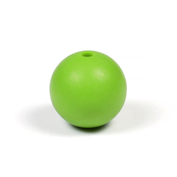Silikonperler, lysegrønne, 15 mm