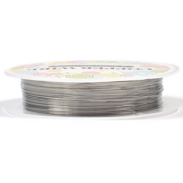 Copper wire, silver, 0.3mm, 25m