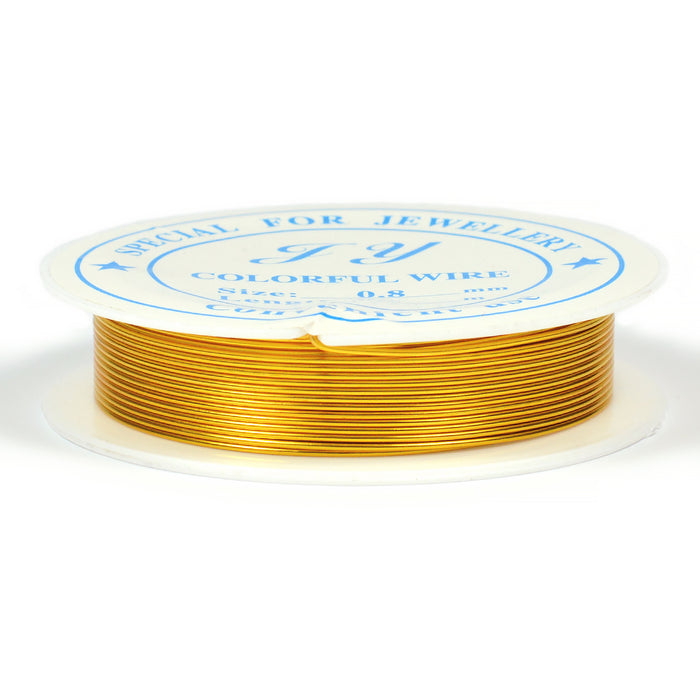 Aluminum wire, gold, 0.8mm, 5m