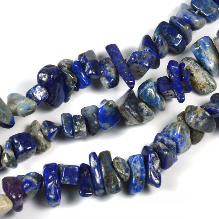 Lapis lazuli beads, chips, 5-10mm