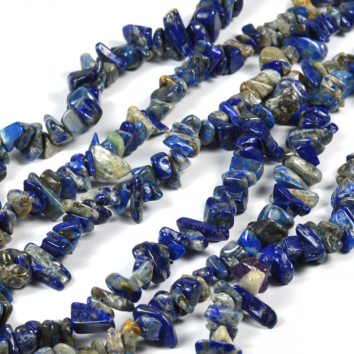 Lapis lazuli pärlor, chips, 5-10mm