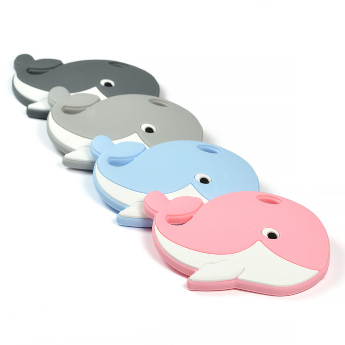 Silicone teething ring, whale