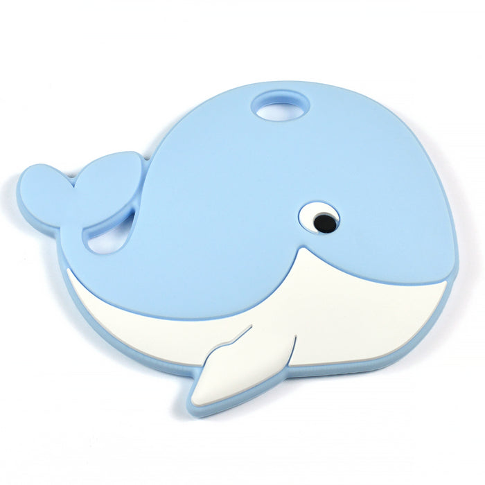 Silicone teething ring, whale