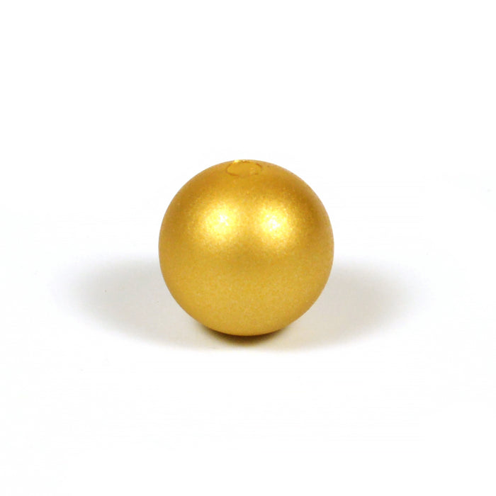 Silicone beads, golden yellow, 12mm