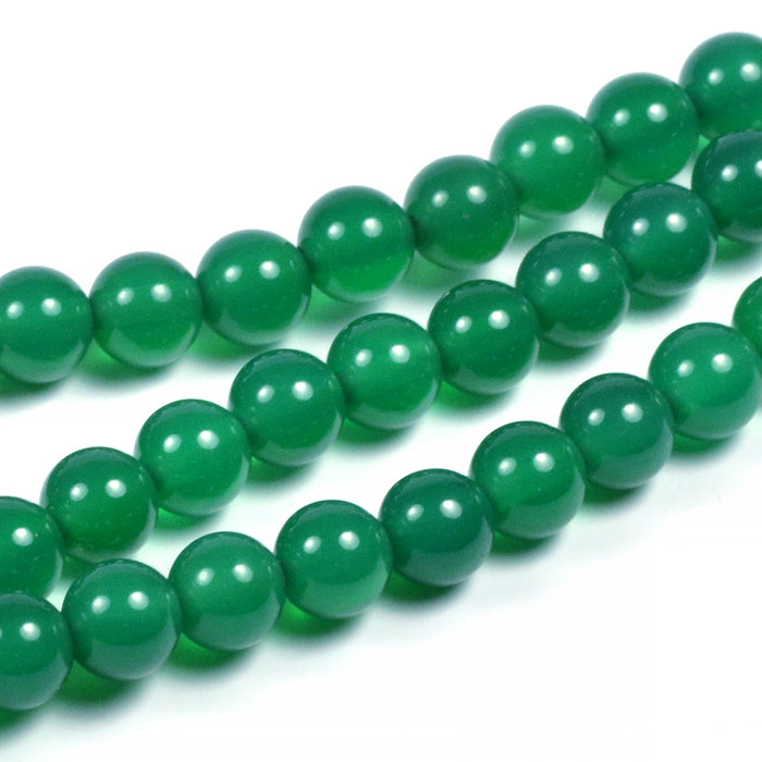 Gröna agat pärlor, 6mm
