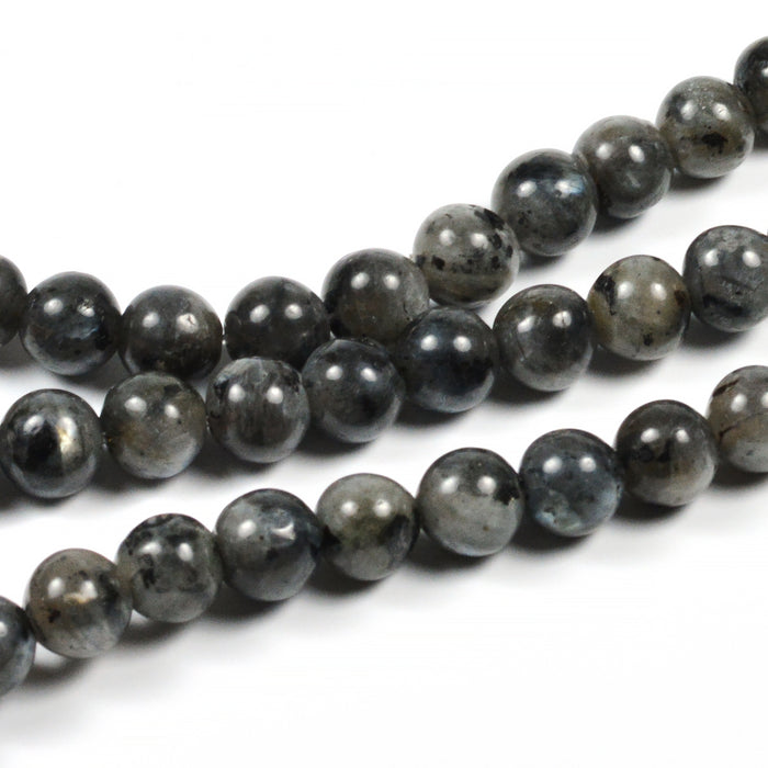 Larvikite beads, 6mm