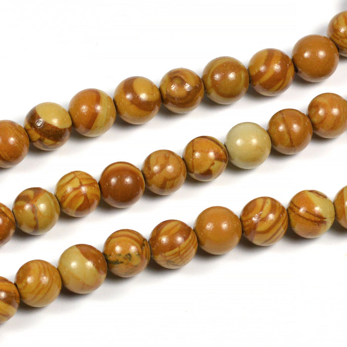 Grain stone beads, 6mm