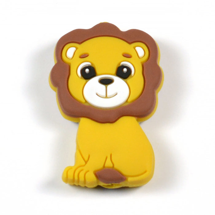 Motive bead in silicone, the lion Leo