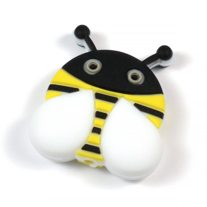 Motive bead in silicone, bumblebee